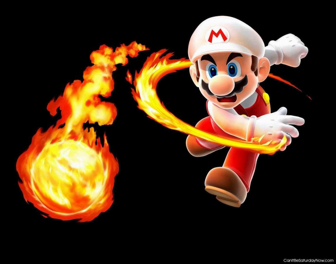Fireball mario - look out Mario found a flower